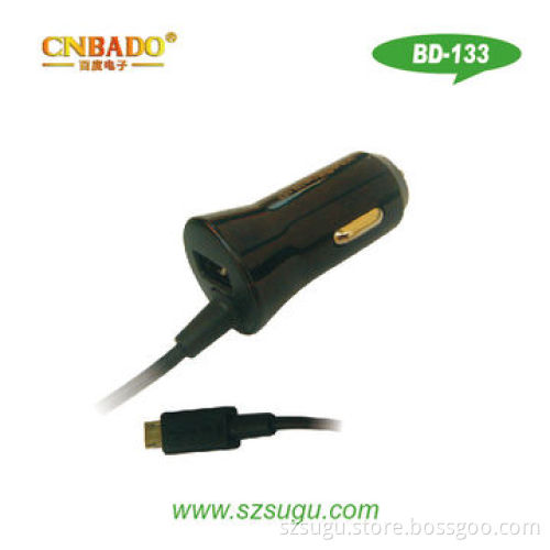 USB car charger with cable